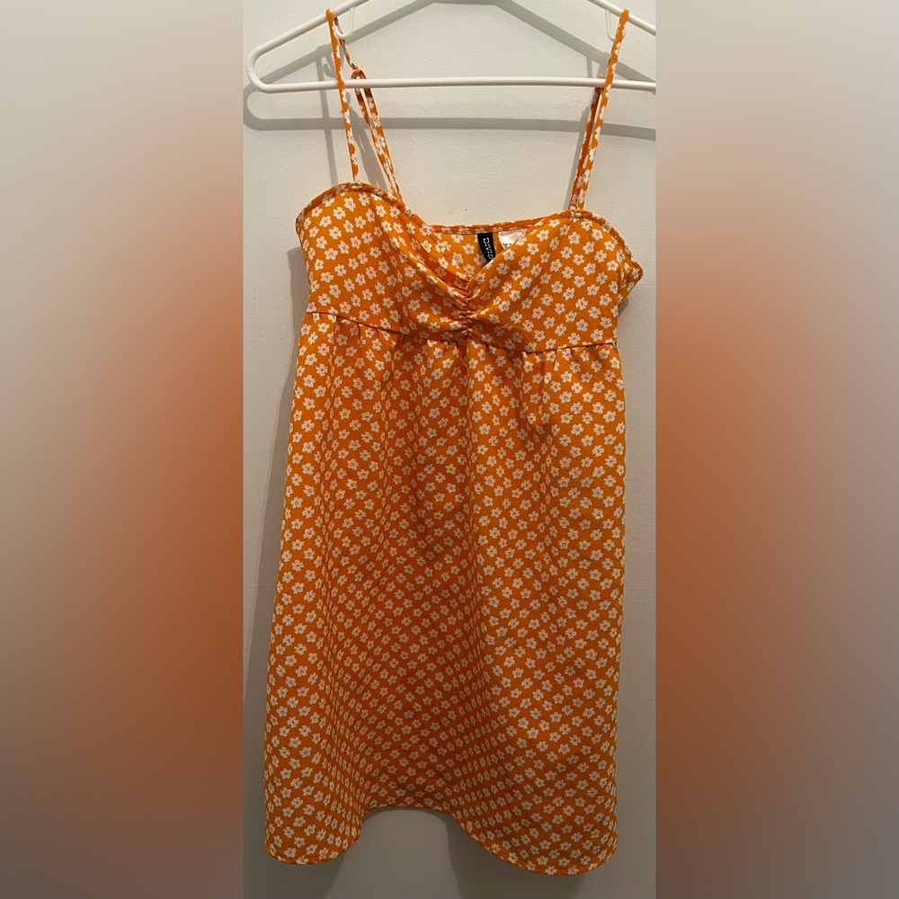 H&M Orange & White Floral Dress